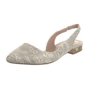 Tory Burch leather slingback flats snake print 10.5